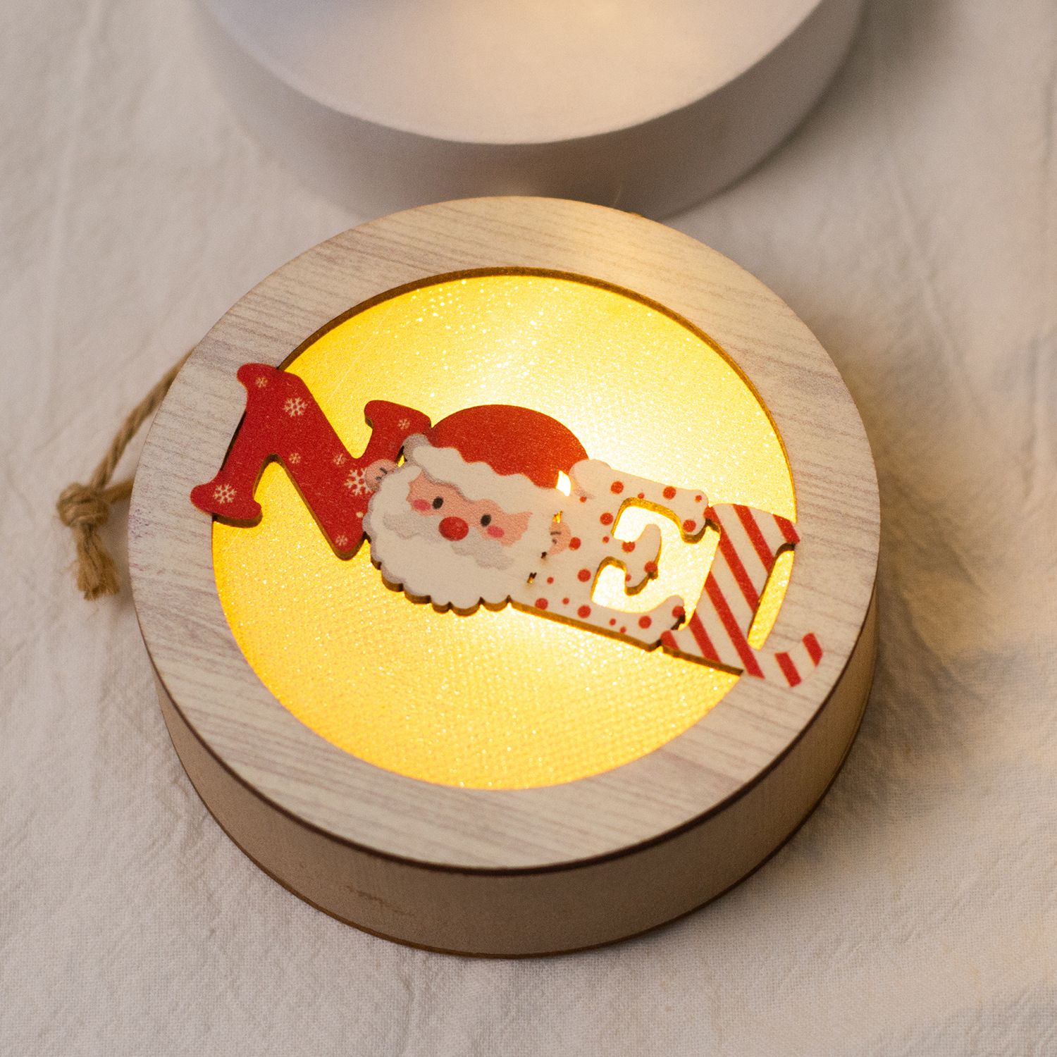 【11/4~12/31聖誕商品B2B優惠】家居生活雜貨舖 聖誕發光木質小掛燈 B款