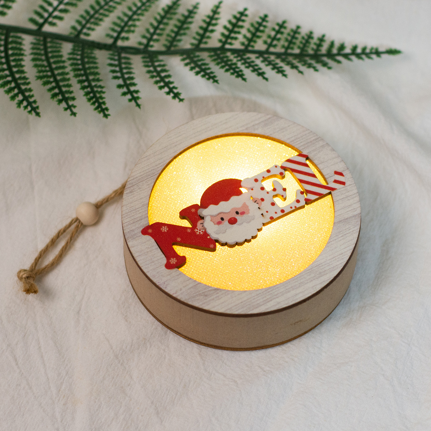 【11/4~12/31聖誕商品B2B優惠】家居生活雜貨舖 聖誕發光木質小掛燈 B款