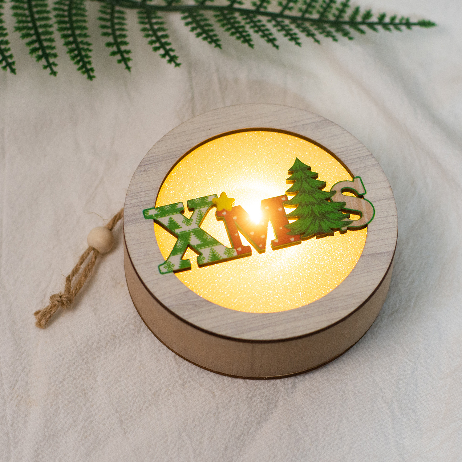 【11/4~12/31聖誕商品B2B優惠】家居生活雜貨舖 聖誕發光木質小掛燈 C款