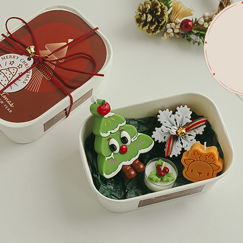 【11/4~12/31聖誕商品B2B優惠】創意小物館 聖誕蠟燭禮物套組 A款-(聖誕樹+雪花+茶蠟+小鹿)