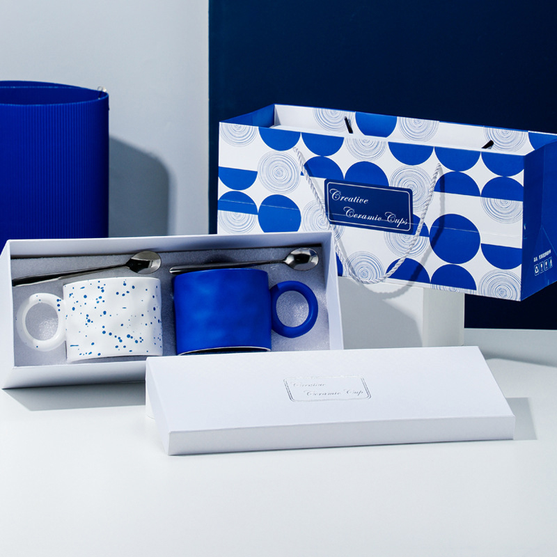 【11/3~12/31秋季85折優惠】創意小物館 克萊因藍陶瓷馬克杯禮盒 混裝