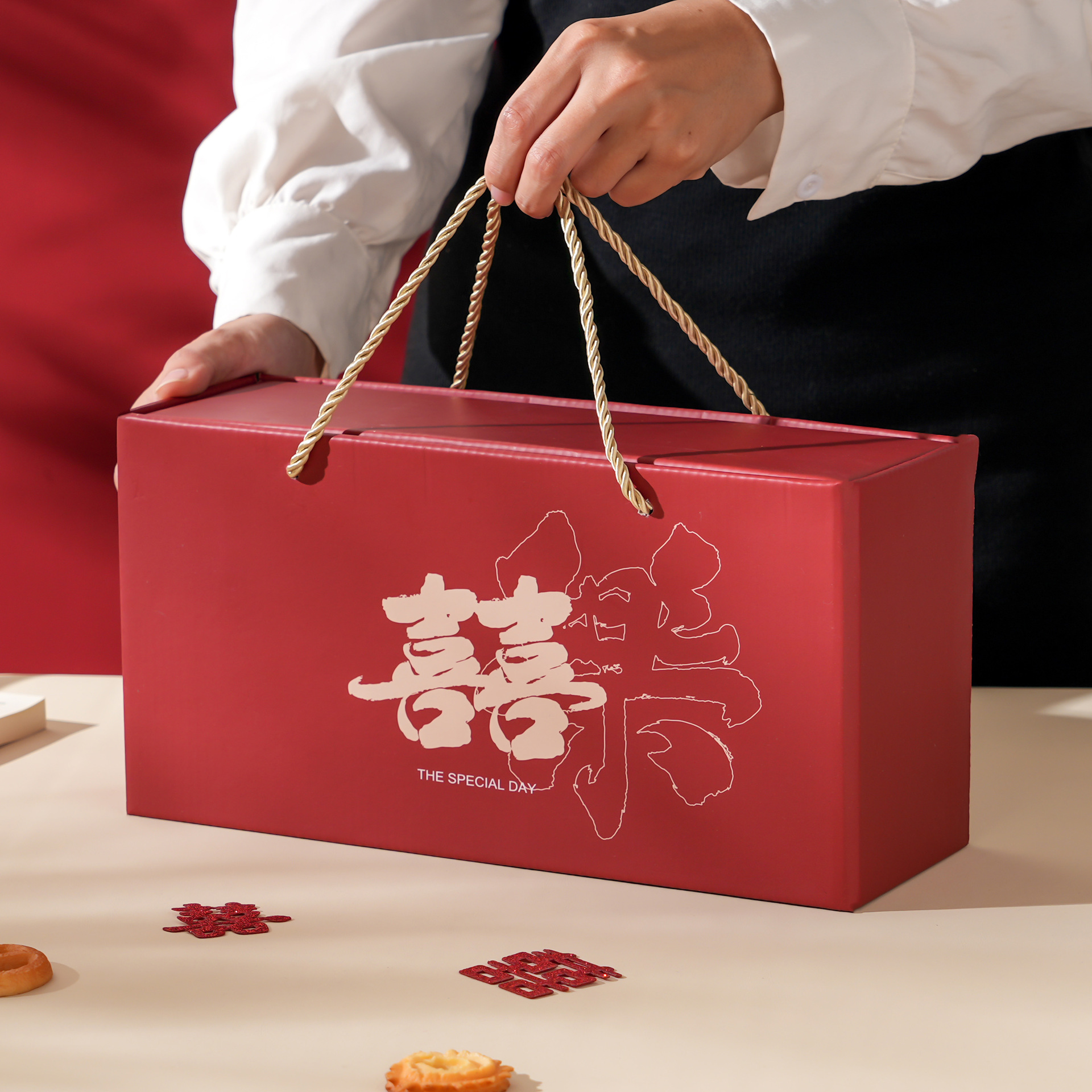 【11/3~12/31秋季85折優惠】創意小物館 喜慶插畫對杯禮盒 月亮女孩+爆竹男孩