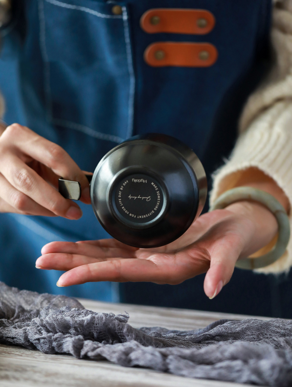 【11/3~12/31秋季85折優惠】家居生活雜貨舖 質感黑疊疊咖啡杯 A款