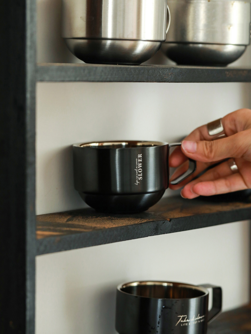 【11/3~12/31秋季85折優惠】家居生活雜貨舖 質感黑疊疊咖啡杯 A款