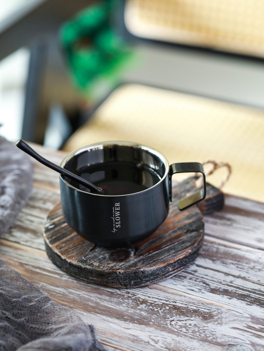 【11/3~12/31秋季85折優惠】家居生活雜貨舖 質感黑疊疊咖啡杯 C款