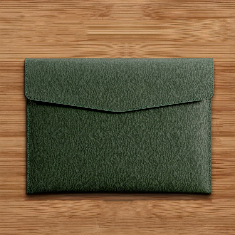 【11/4~12/31聖誕商品B2B優惠】創意小物館 A4軟皮文件袋 墨綠