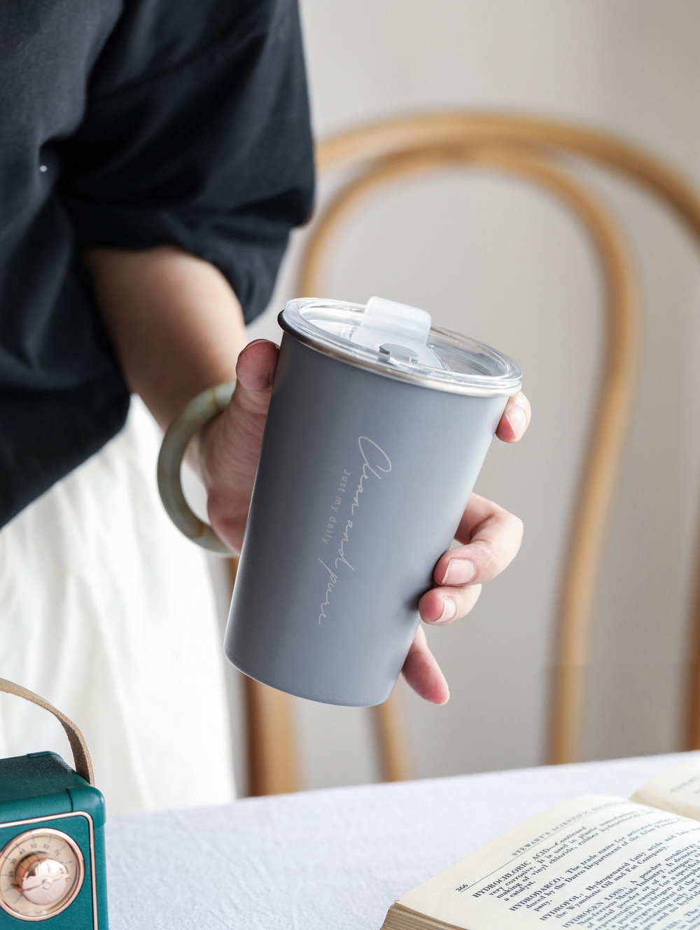 【11/4~12/31聖誕商品B2B優惠】家居生活雜貨舖 pure系列不鏽鋼隨行杯 綠色