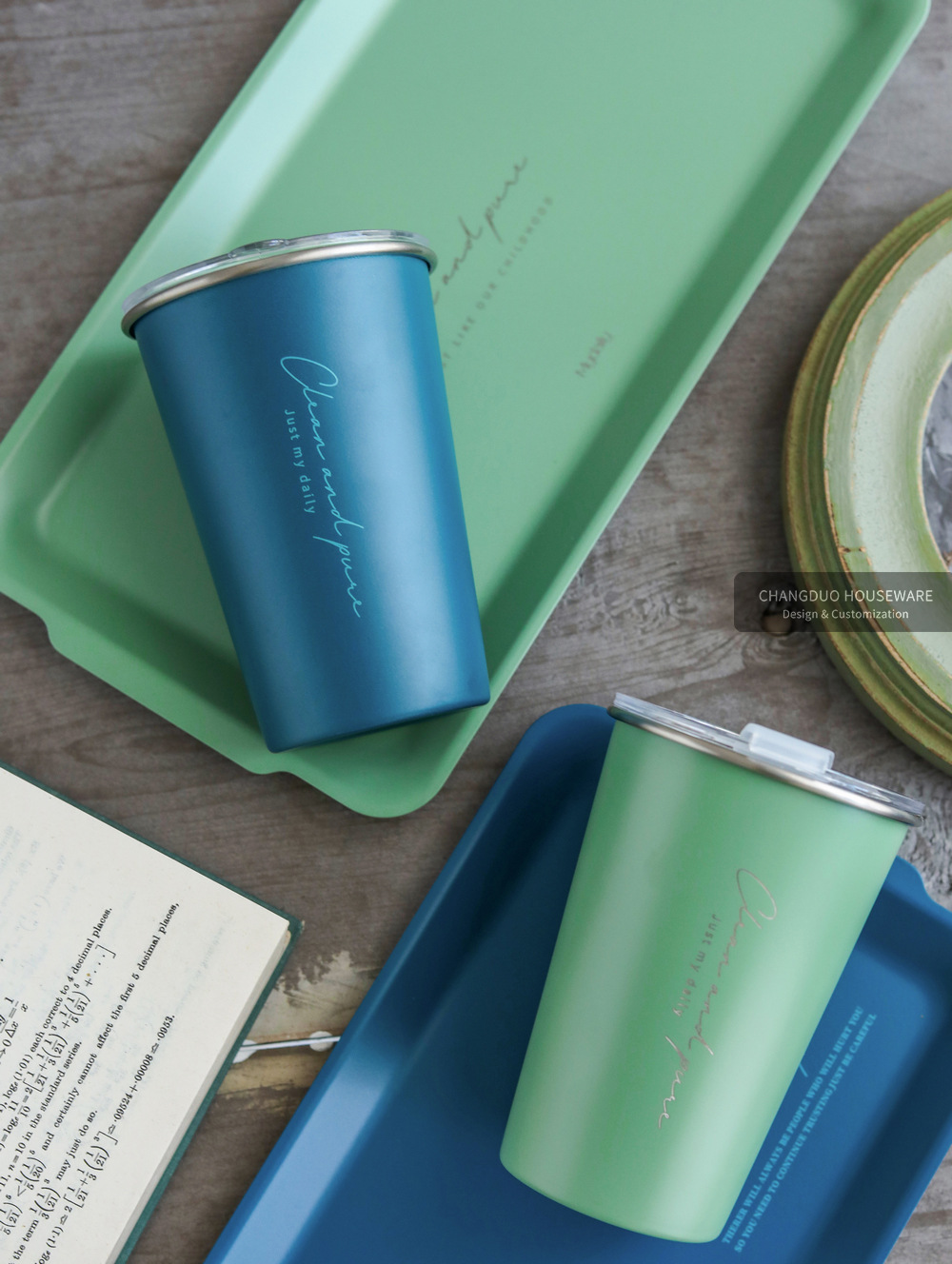 【11/4~12/31聖誕商品B2B優惠】家居生活雜貨舖 pure系列不鏽鋼隨行杯 綠色