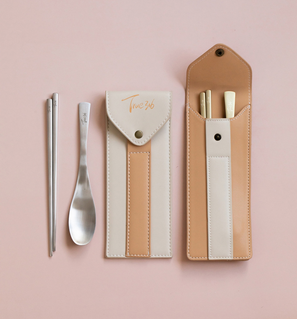 【11/3~12/31冬季85折優惠】家居生活雜貨舖 316不鏽鋼輕奢隨行餐具組 香檳金