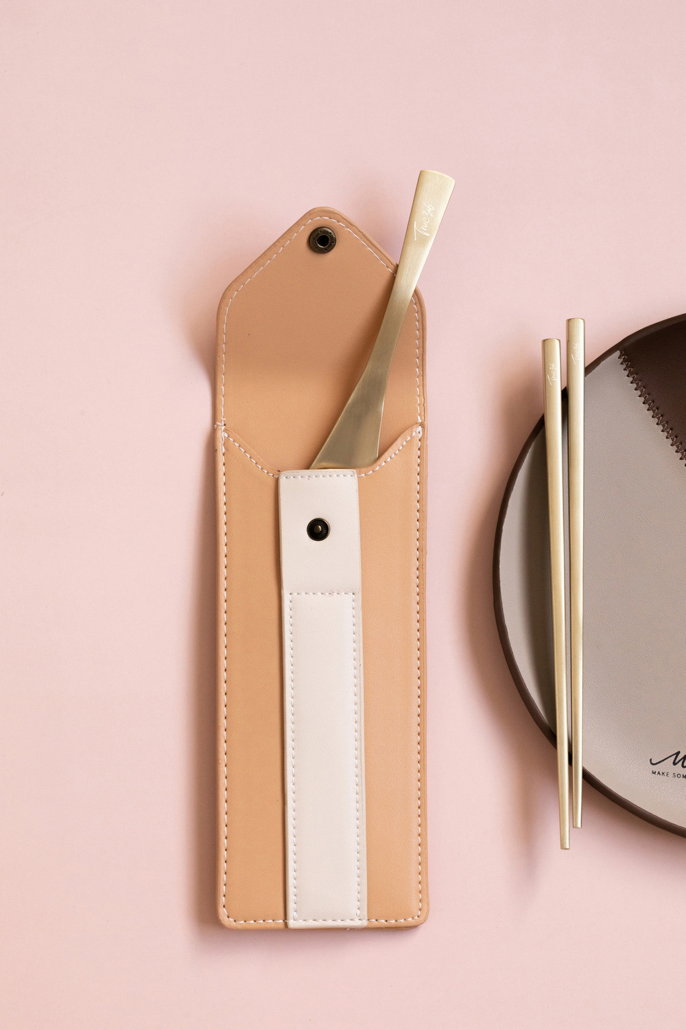 【11/3~12/31冬季85折優惠】家居生活雜貨舖 316不鏽鋼輕奢隨行餐具組 香檳金