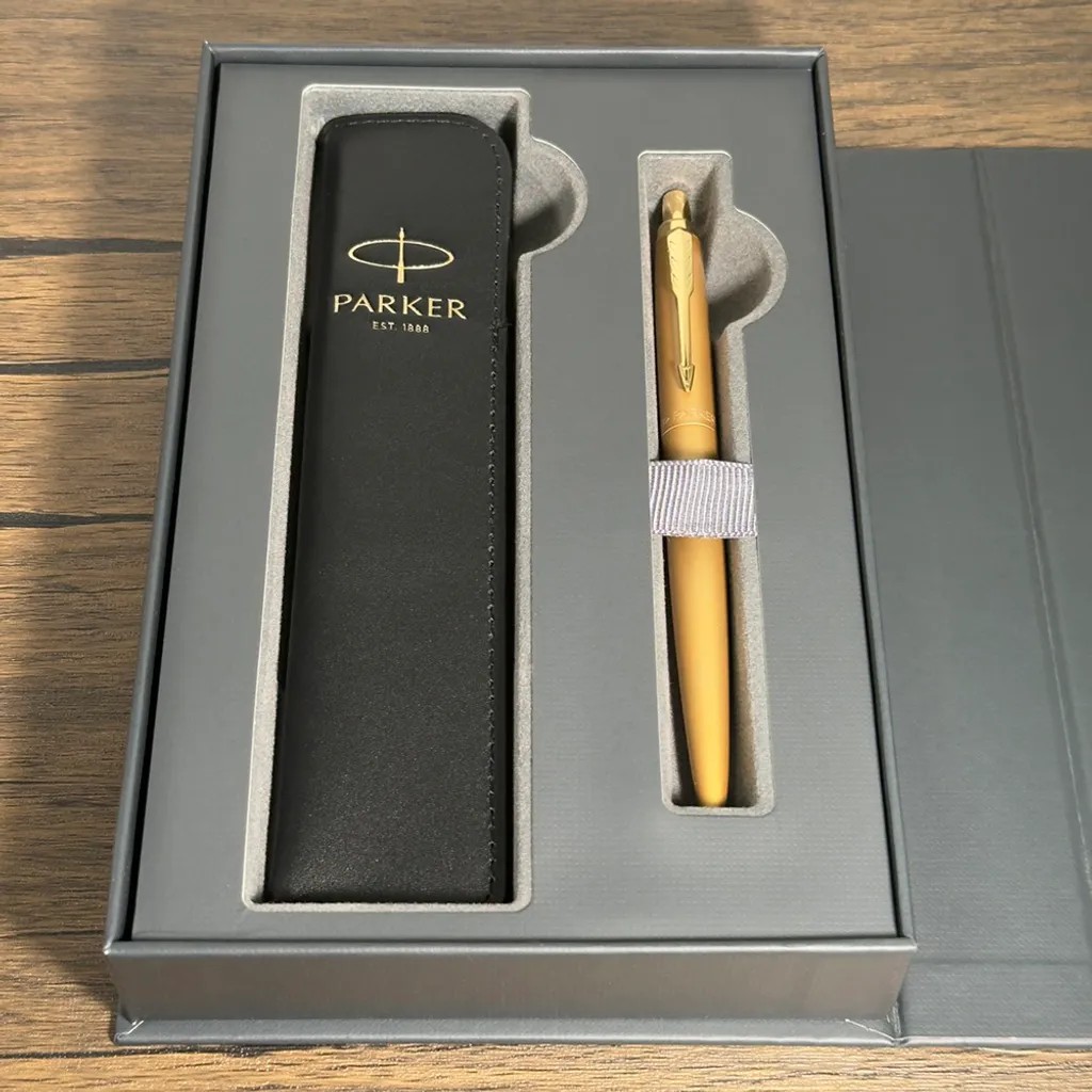 PARKER 派克 喬特XL系列限定款 金色 原子筆 真皮筆套禮盒
