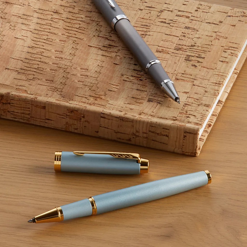 PARKER 派克 新IM系列 藍色精靈（淡藍色）鋼珠筆繡球花筆套組禮盒