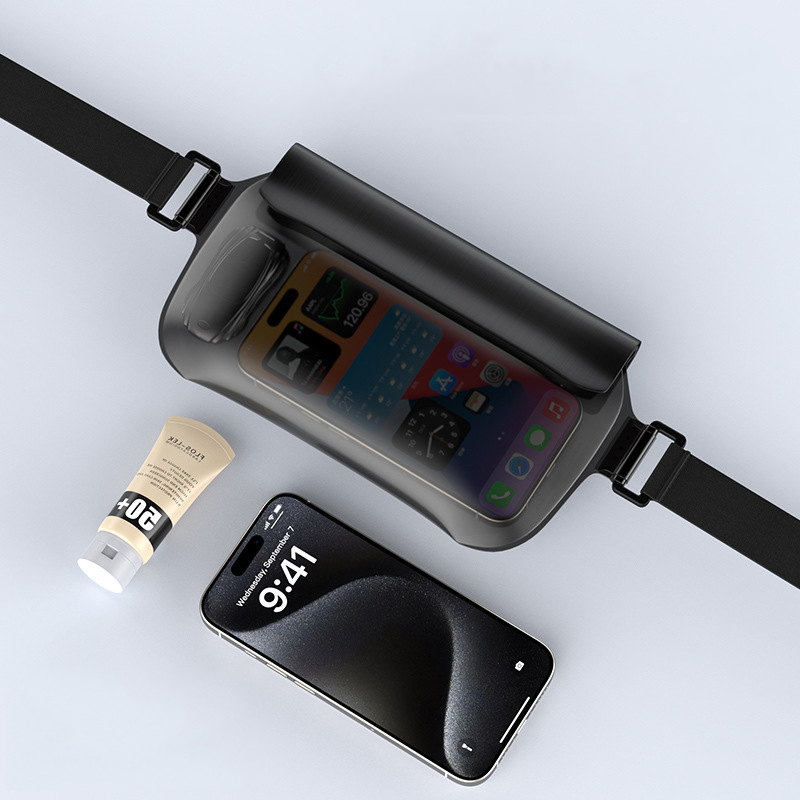 【11/3~12/31冬季85折優惠】創意小物館 大容量手機防水腰包 黑