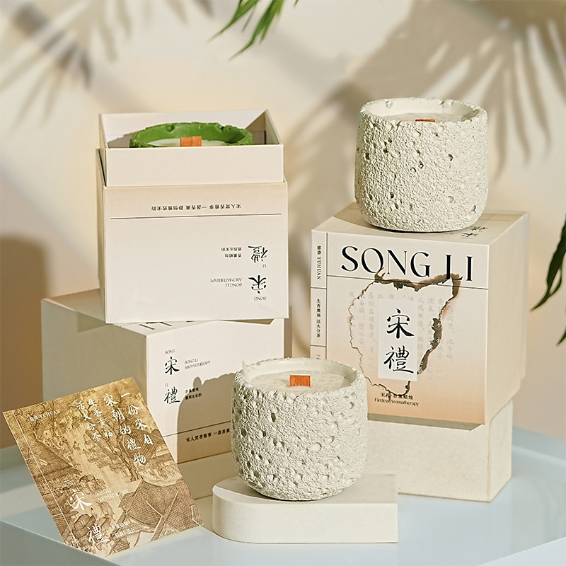 【11/3~12/31冬季85折優惠】家居生活雜貨舖 宋禮香氛蠟燭單入禮盒 綠色-小蒼蘭