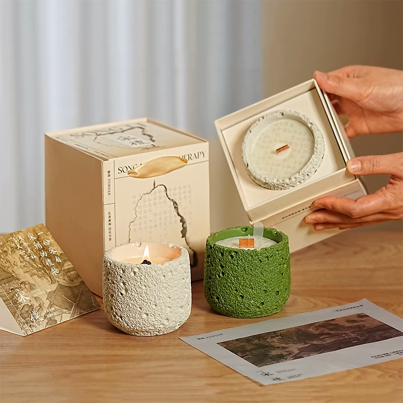 【11/3~12/31冬季85折優惠】家居生活雜貨舖 宋禮香氛蠟燭單入禮盒 綠色-小蒼蘭