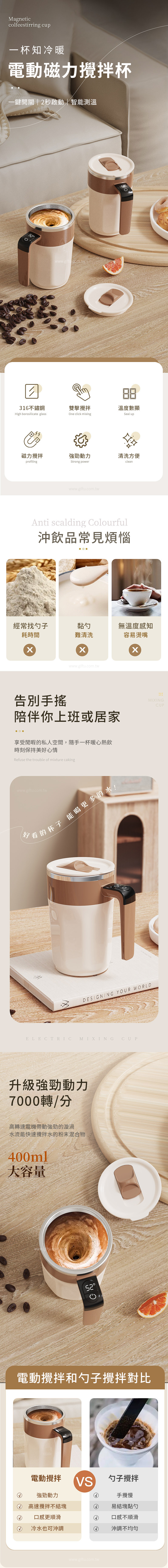 【1/2~8/31冬日特惠85折】創意小物館 電動磁力攪拌杯 綠色