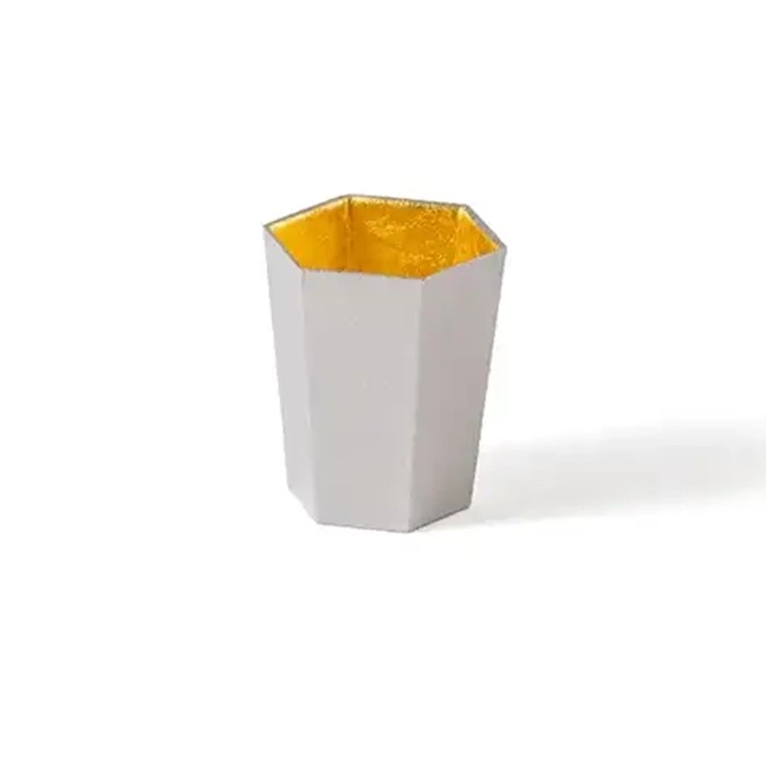 能作 NOUSAKU 六角酒器組(六角片口盅+純錫・金箔對杯)