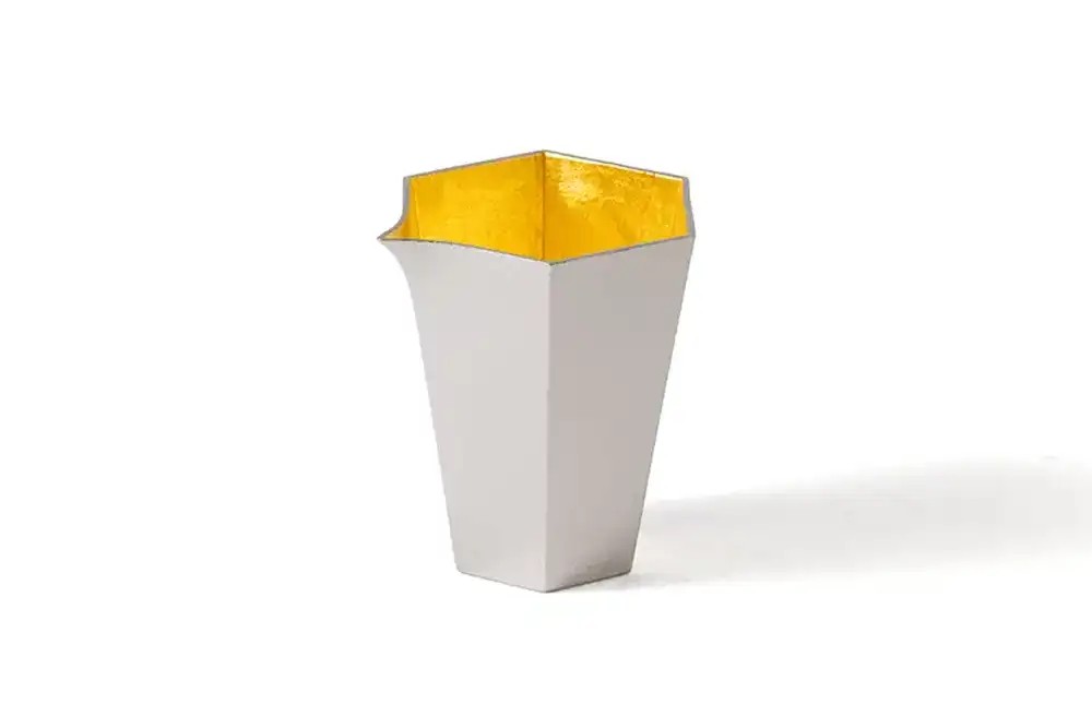 能作 NOUSAKU 金箔六角酒器組(金箔六角片口盅+純錫・金箔對杯)