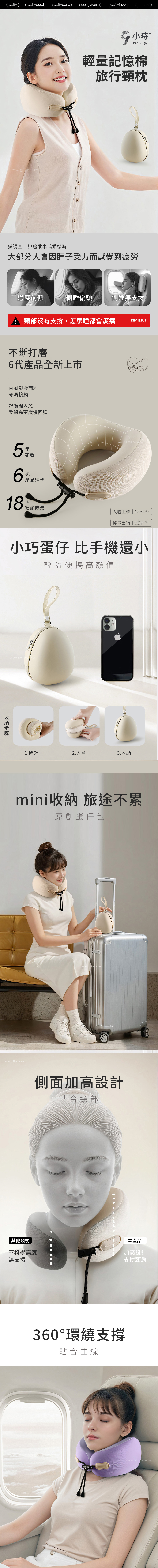 【1/2~8/31冬日特惠85折】家居生活雜貨舖 輕量記憶棉旅行頸枕 蒼岭綠