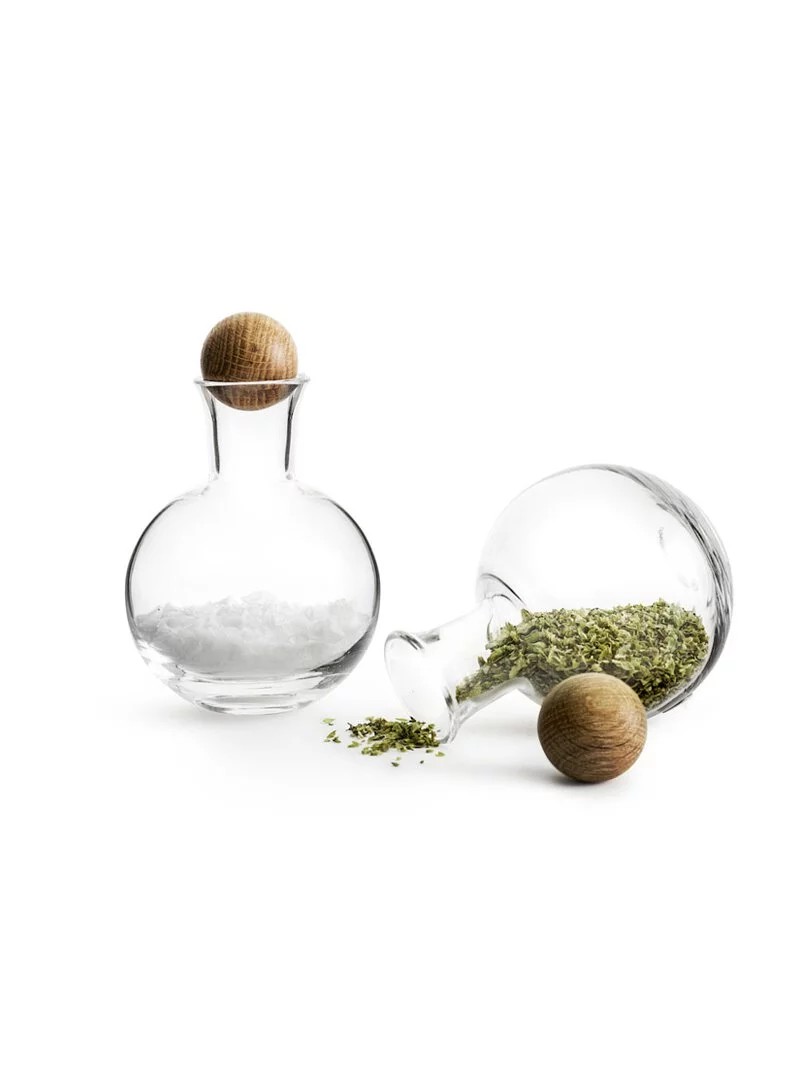 【瑞典 sagaform】橡木球瓶塞香料瓶2入組