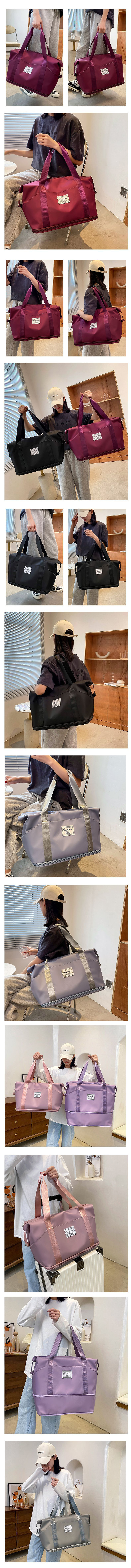 【1/2~8/31冬日特惠85折】創意小物館 大容量可擴展旅行包 灰色