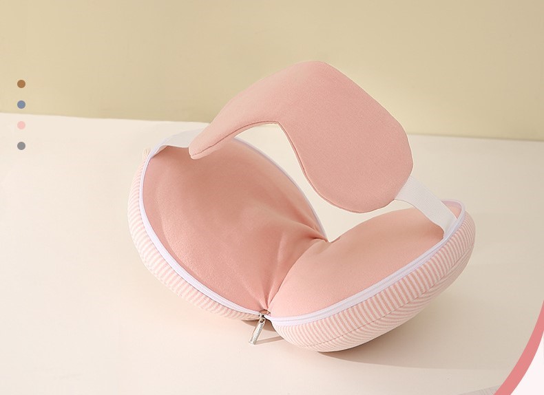 【1/2~8/31冬日特惠85折】創意小物館 二合一遮光眼罩頸枕 藍色