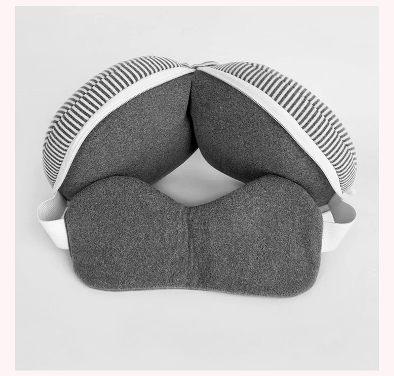【1/2~8/31冬日特惠85折】創意小物館 二合一遮光眼罩頸枕 深灰色