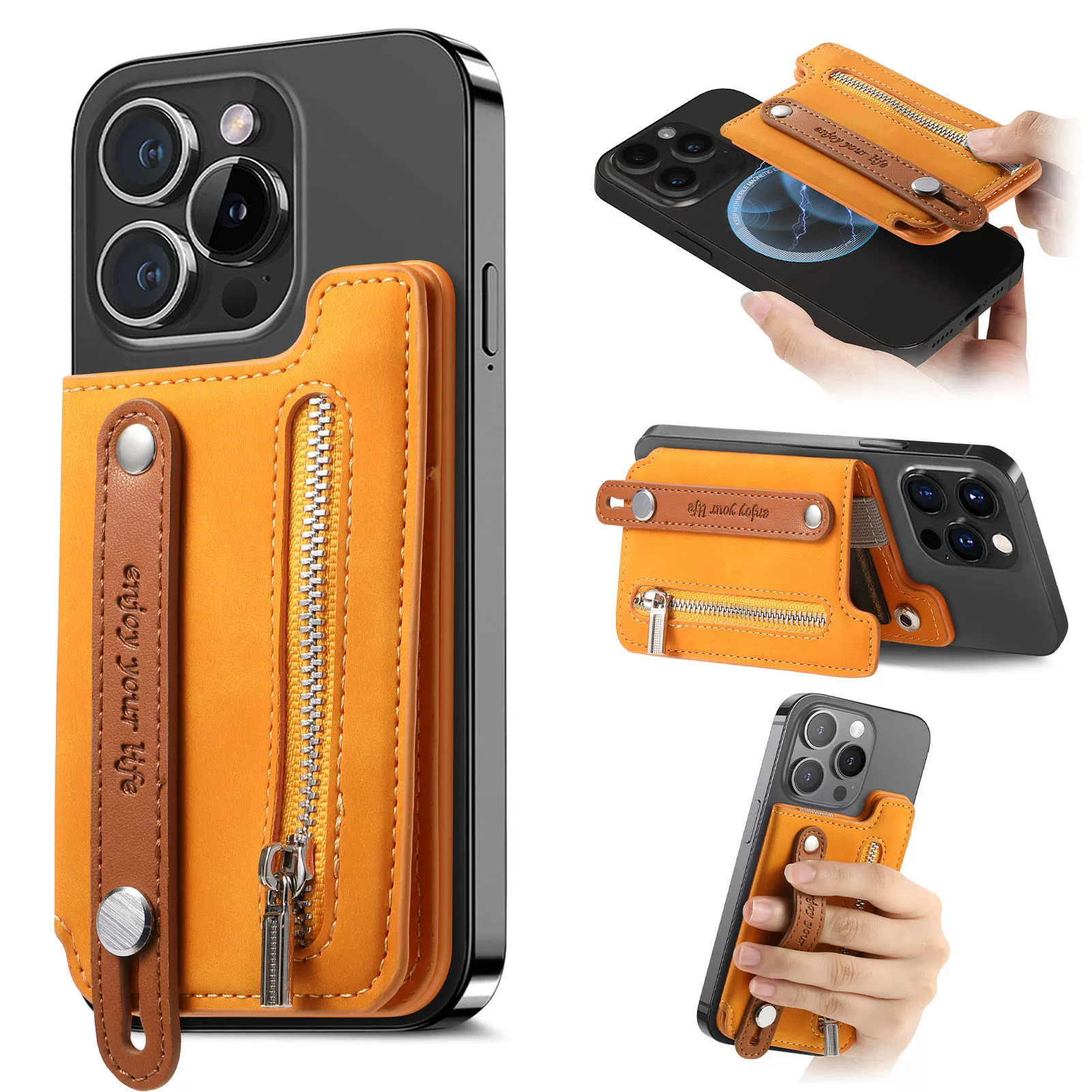 【1/2~8/31冬日特惠85折】創意小物館 Magsafe磁吸卡包卡套零錢夾 粉色