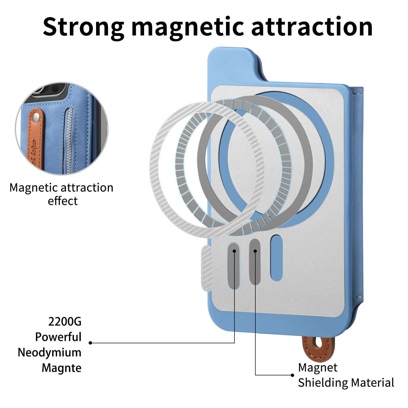 【1/2~8/31冬日特惠85折】創意小物館 Magsafe磁吸卡包卡套零錢夾 橙色
