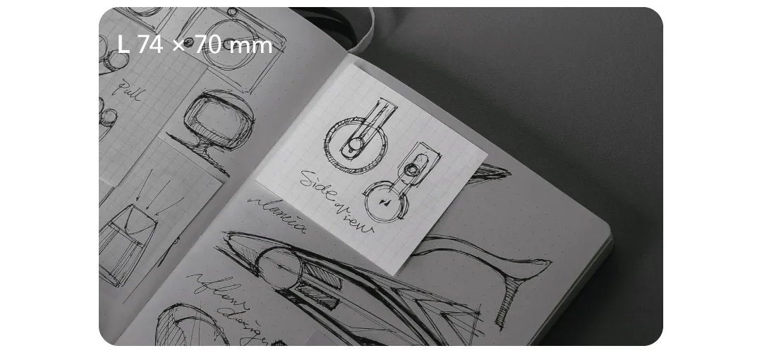 尺寸可調，需求用途自定義
除了能製作出常見尺寸的便利貼，
便利自造機還可依照隨意調整裁切尺寸，
彈性運用在更多的生活情境中。