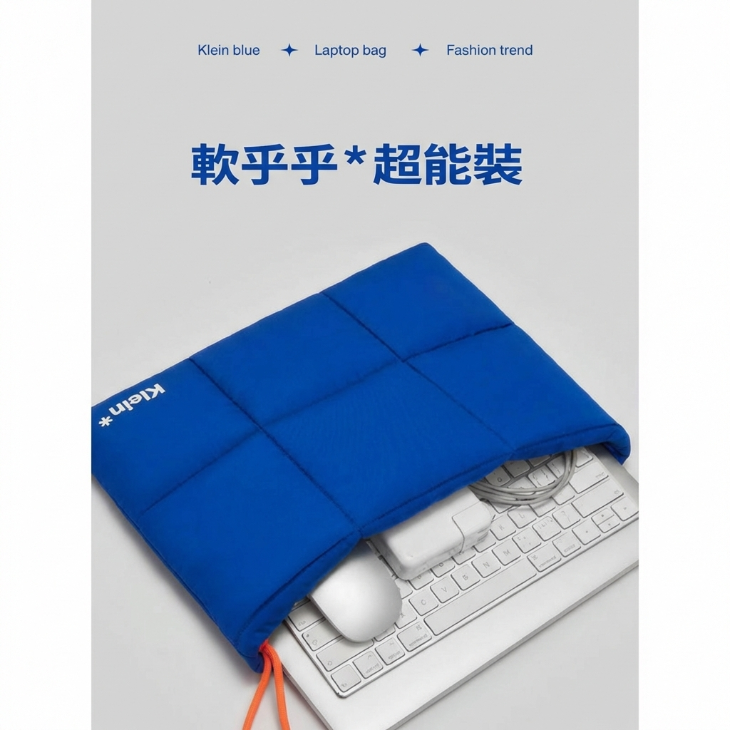 【1/2~8/31冬日特惠85折】創意小物館 克萊因藍16吋平板電腦收納包（附肩帶）