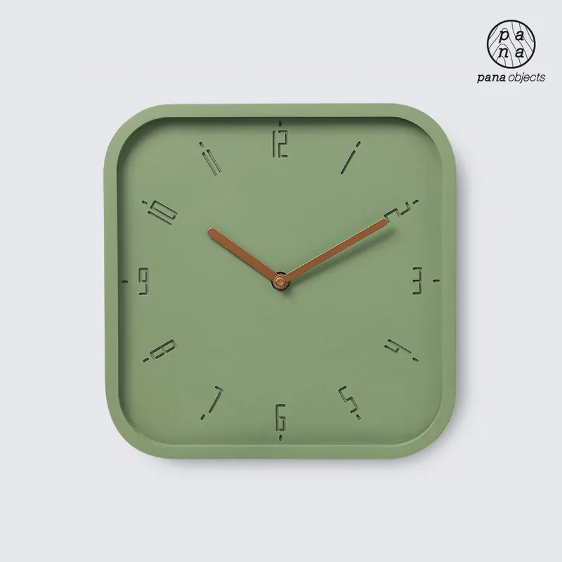 pana objects｜TIMY-S-復刻時光方型掛鐘 綠