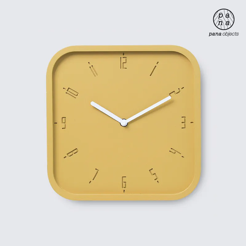 pana objects｜TIMY-S-復刻時光方型掛鐘 黃