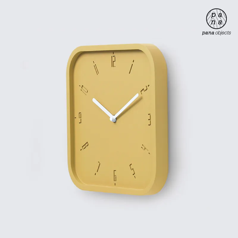 pana objects｜TIMY-S-復刻時光方型掛鐘 黃