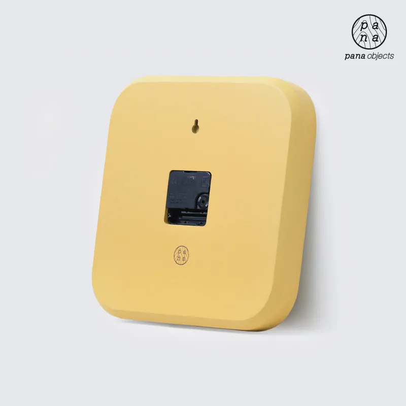 pana objects｜TIMY-S-復刻時光方型掛鐘 黃
