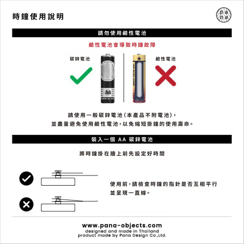 pana objects｜TIMY-S-復刻時光方型掛鐘 綠