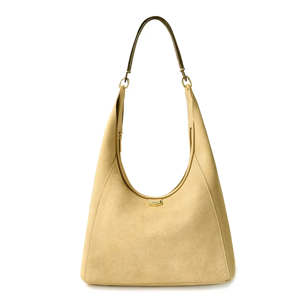 ADOLE 【伸縮兩用】Wàndering 單肩麂皮含內袋斜背包/大地駝(贈可拆式手機掛袋)