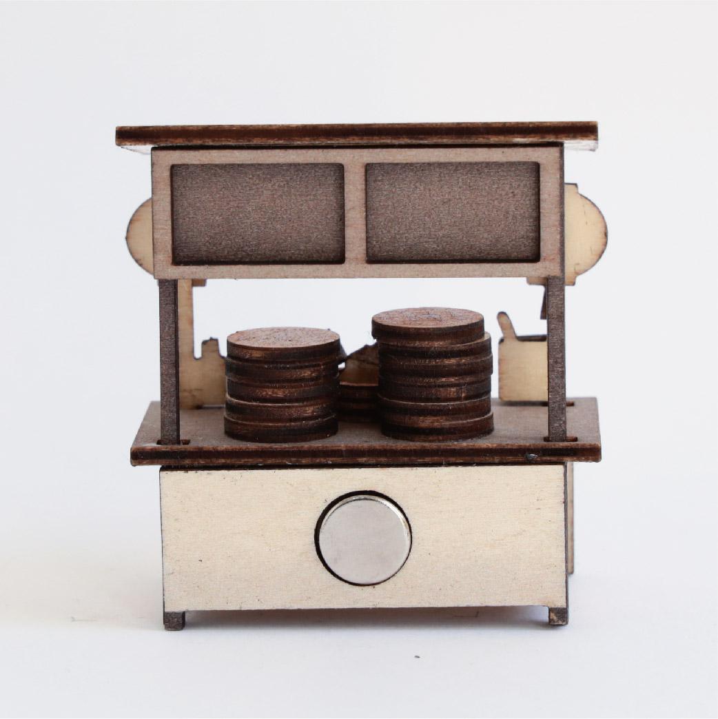 【猴子設計】攤車磁鐵- 小籠包