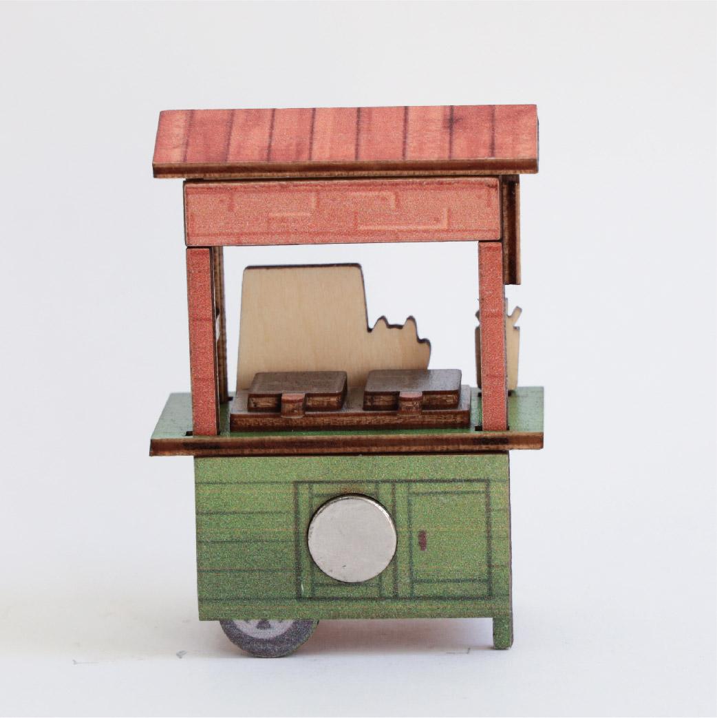 【猴子設計】攤車磁鐵- 雞蛋糕