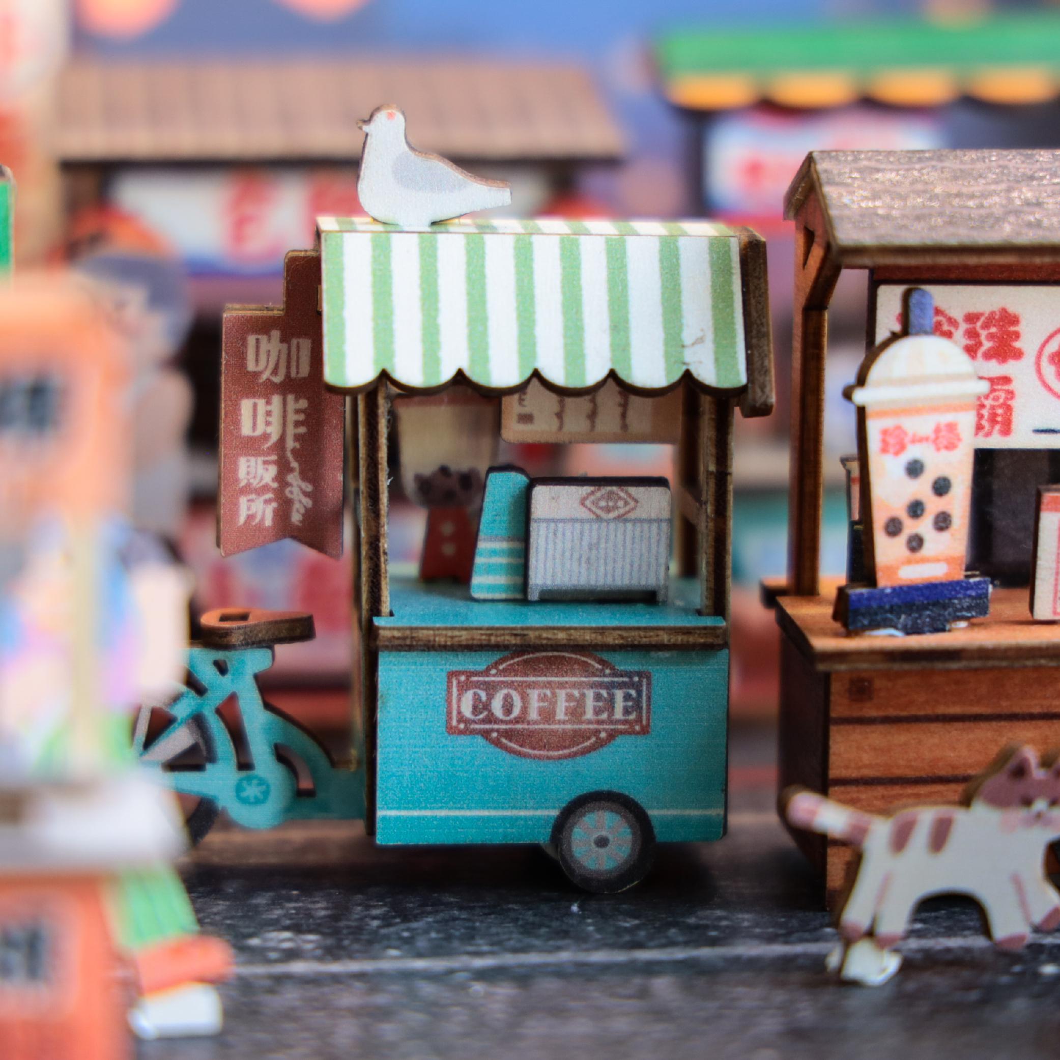 【猴子設計】攤車磁鐵- 咖啡車