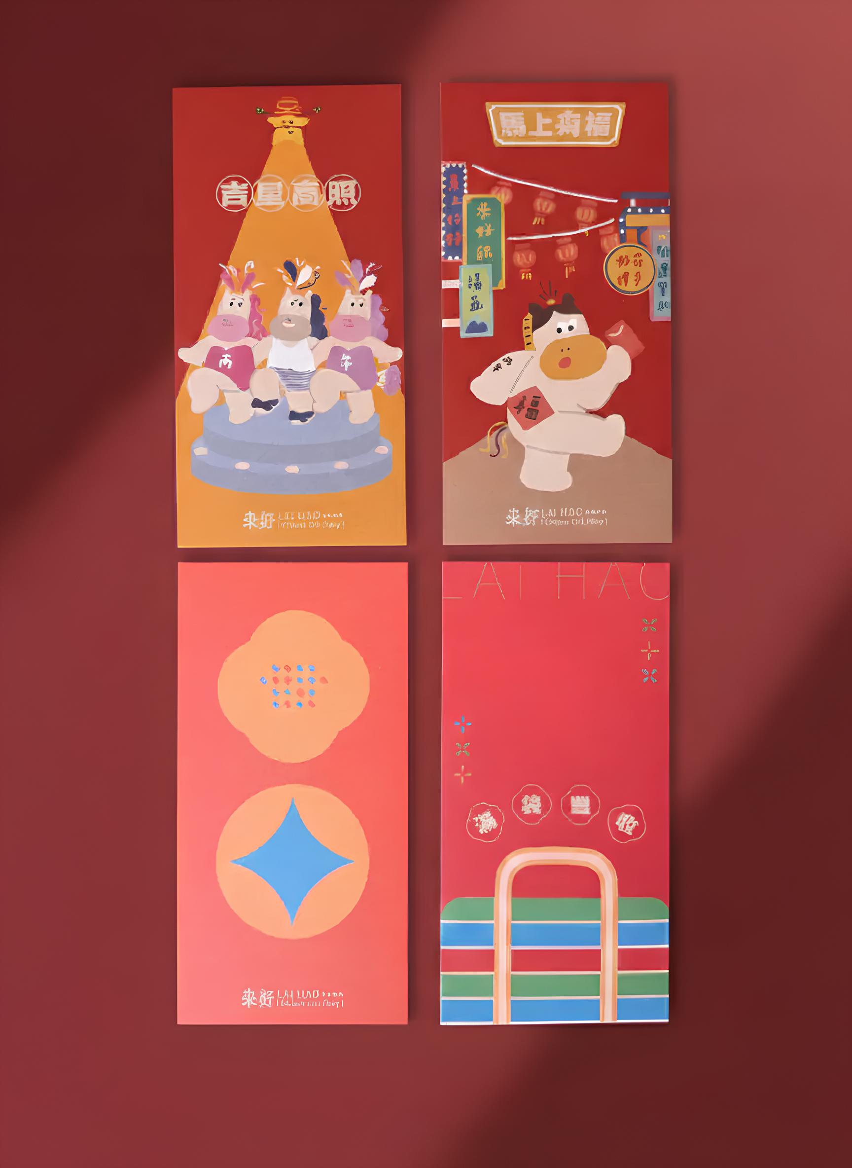 【來好】’’攏馬有錢’’ 紅包組 (4入)