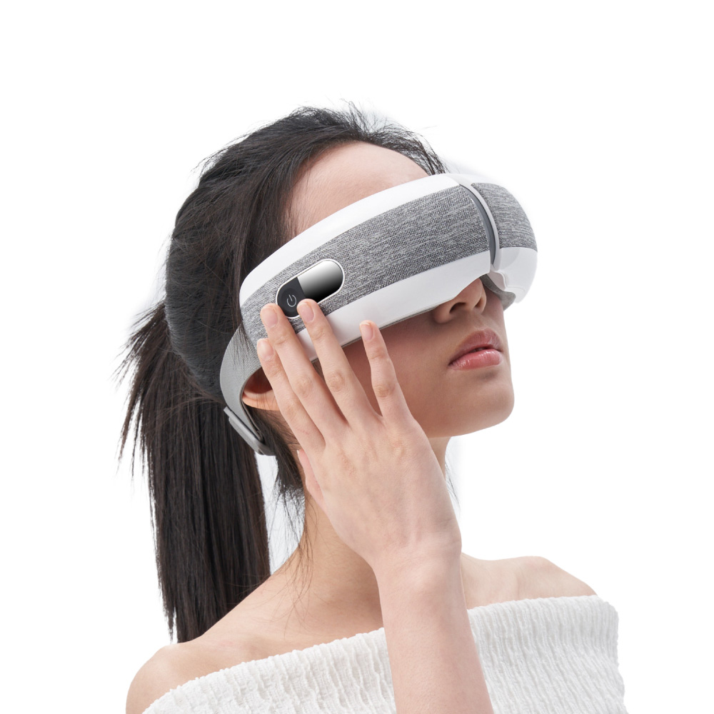 TAKASIMA 高島 眠眠兵 按摩眼罩 M-2209A 灰霧亮白