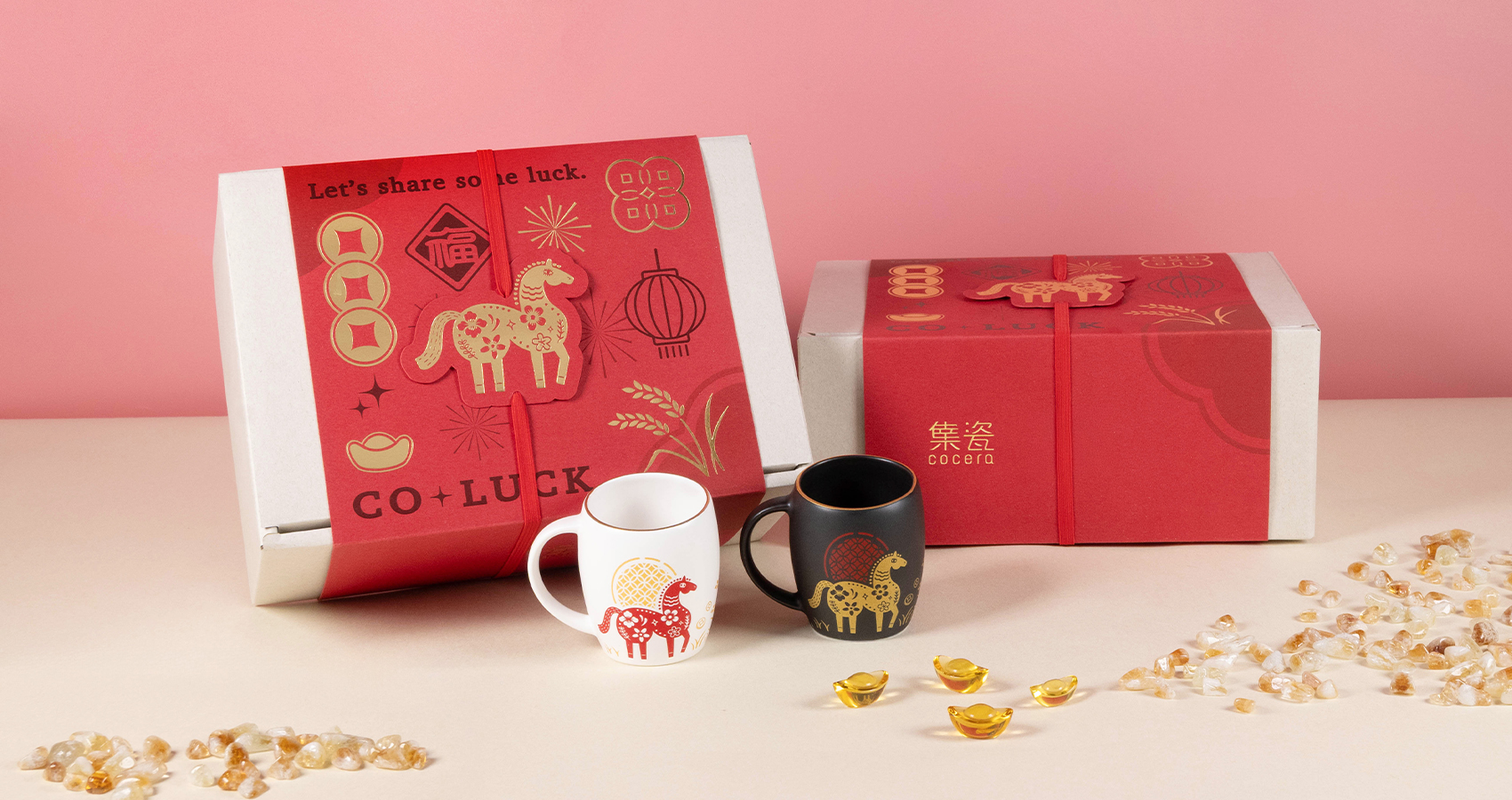 集瓷 cocera 【馬年限定】Co·Luck 集富馬 迷你杯雙入組