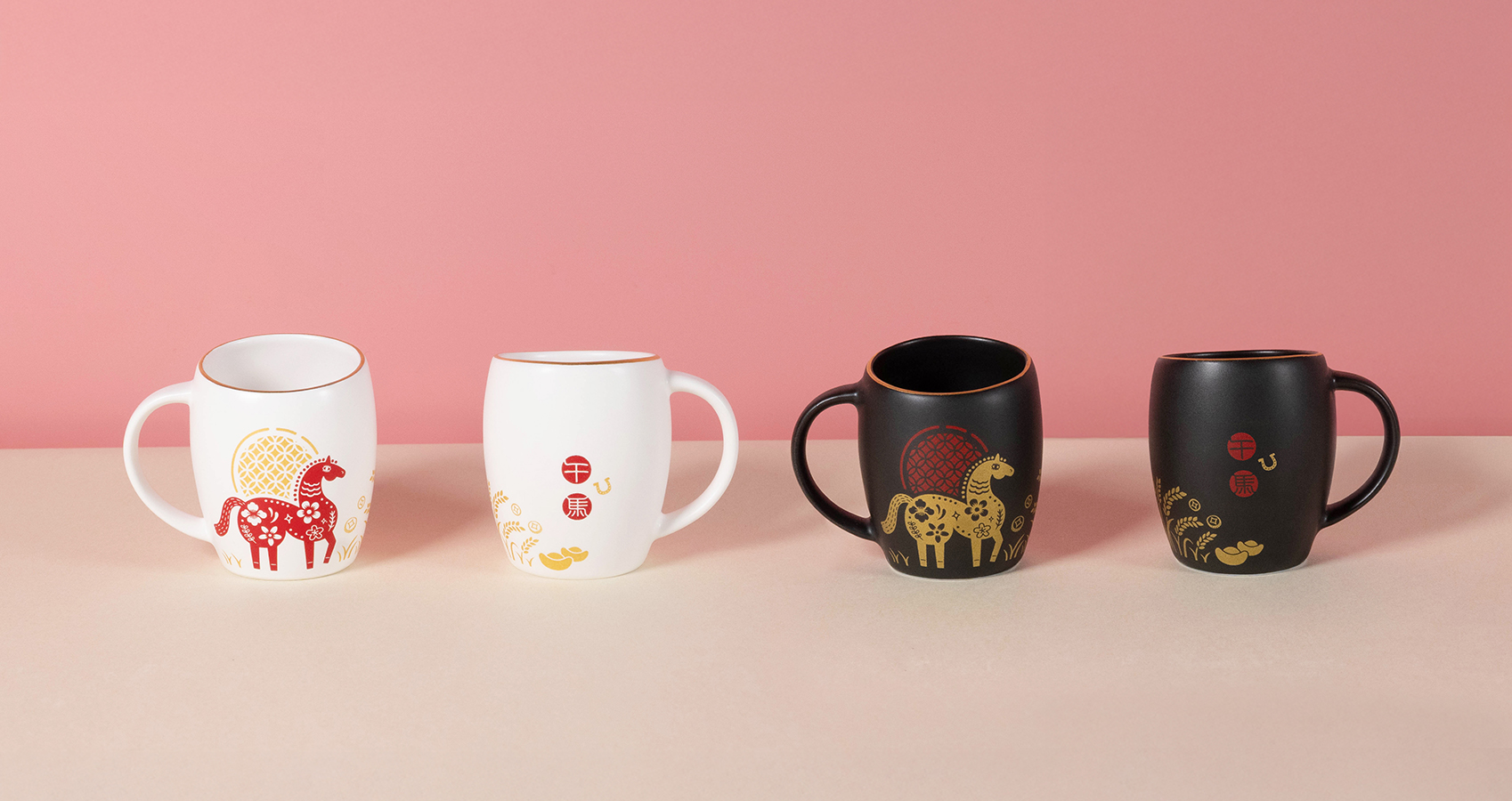 集瓷 cocera 【馬年限定】Co·Luck 集富馬 迷你杯雙入組