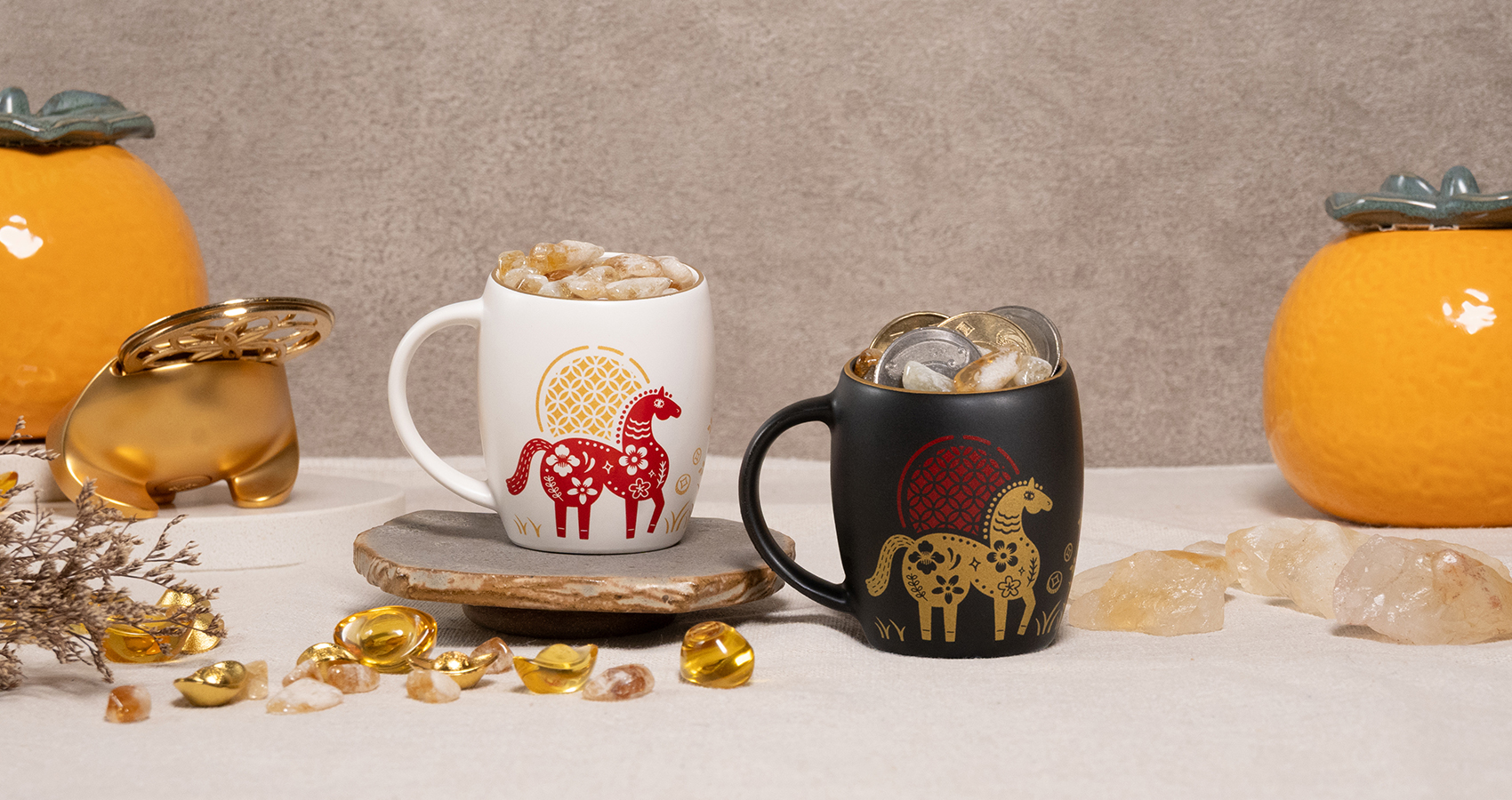 集瓷 cocera 【馬年限定】Co·Luck 集富馬 迷你杯雙入組