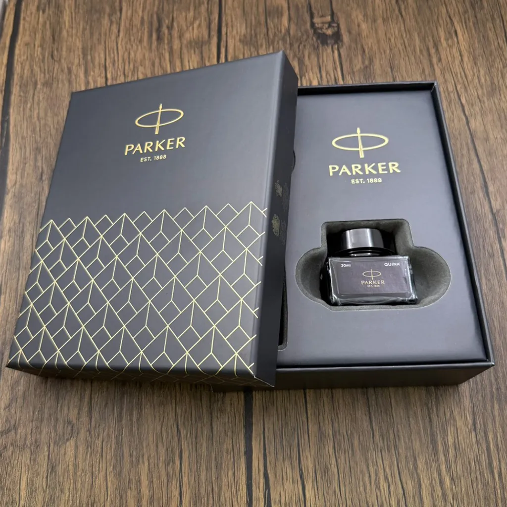 PARKER派克 威雅XL系列 天際藍香檳金夾（限定）鋼筆 墨水禮盒組