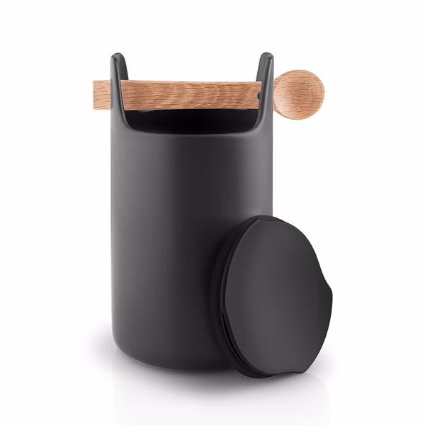 丹麥Eva Solo收納工具筒附蓋&湯匙．20cm．黑