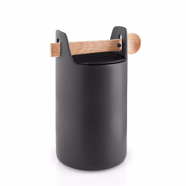 丹麥Eva Solo收納工具筒附蓋&湯匙．20cm．黑