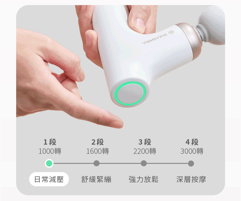 TAKASIMA 高島 Loop背鬆 | 百變按摩槍 M-1522 | 雙入自信白