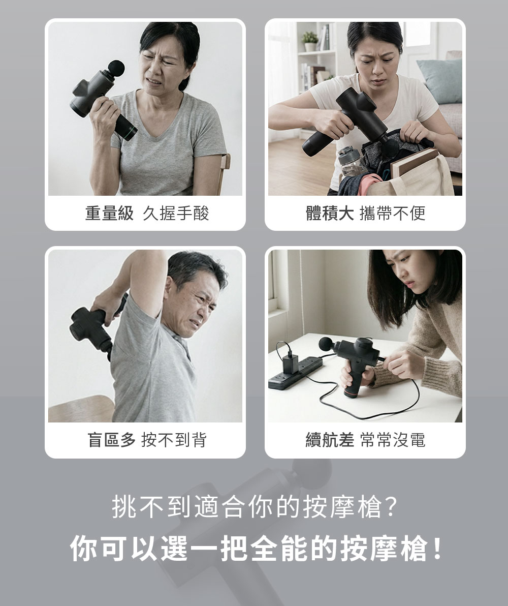 TAKASIMA 高島 Loop背鬆 | 百變按摩槍 M-1522 |黑白各一